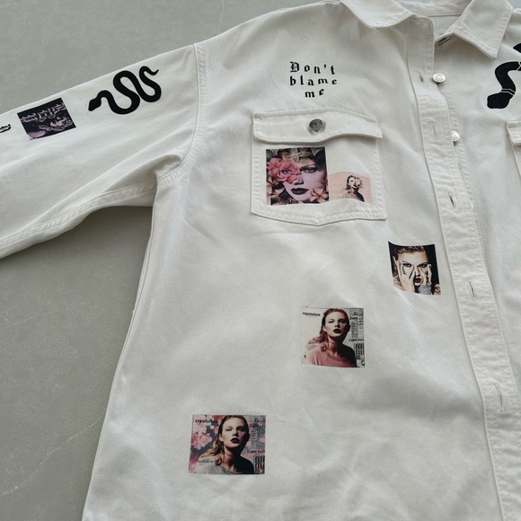 Custom made Taylor Swift Reputation denim jacket XL - Picture 9 of 13